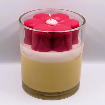 White Peach & Hibiscus Flower Candle