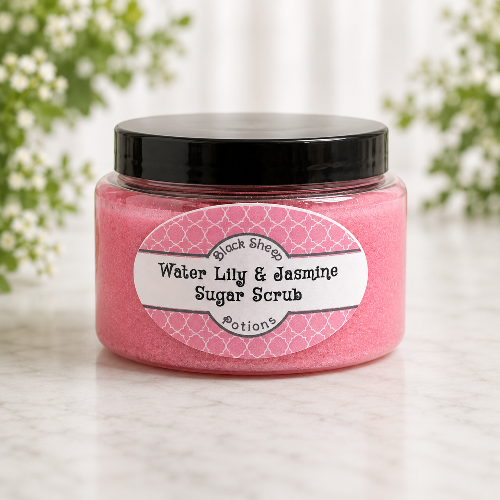 Water Lily & Jasmine Creamy Sugar Scrub, 8 oz