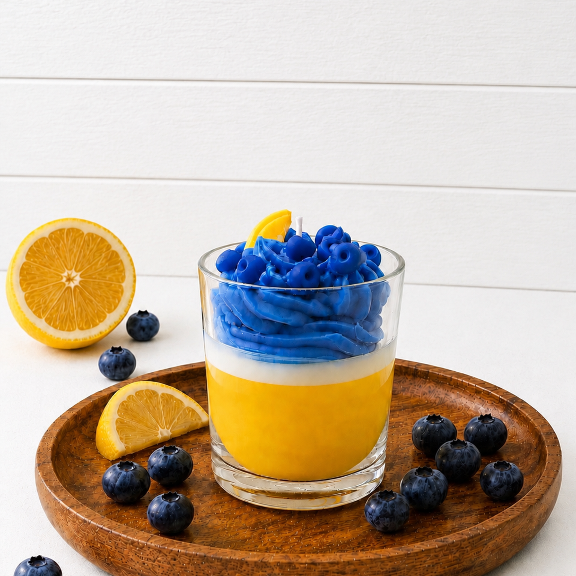 Lemon Blueberry Crumble Dessert Candle
