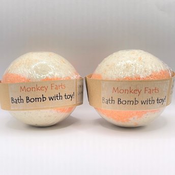 Monkey Farts Bath Bomb with Toy