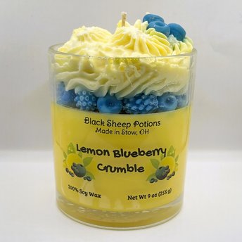 Lemon Blueberry Crumble Dessert Candle