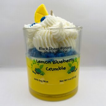 Lemon Blueberry Crumble Dessert Candle